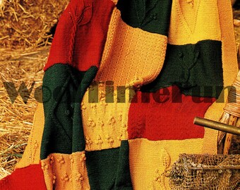 Modello a maglia per realizzare una coperta patchwork/la coperta/afghana.