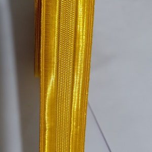 5 Yards HALEN 1//2 Yellow Gold Bullion Braid Trim with Diagonal Rib