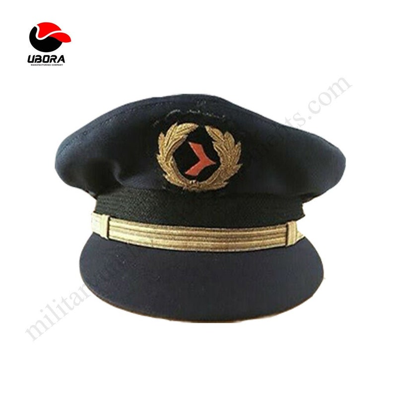 Austrian airlines pilot captain uniform hat wing badge patch 1980s