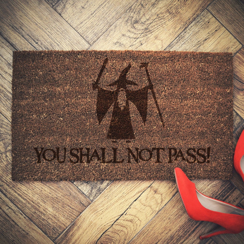 Gandalf Doormat Coconut You Shall Not Pass Etsy