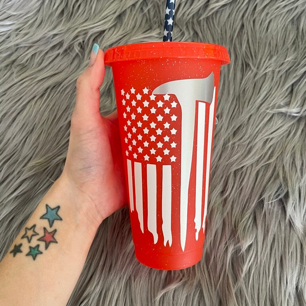 Firefighter Straw Hat Etsy