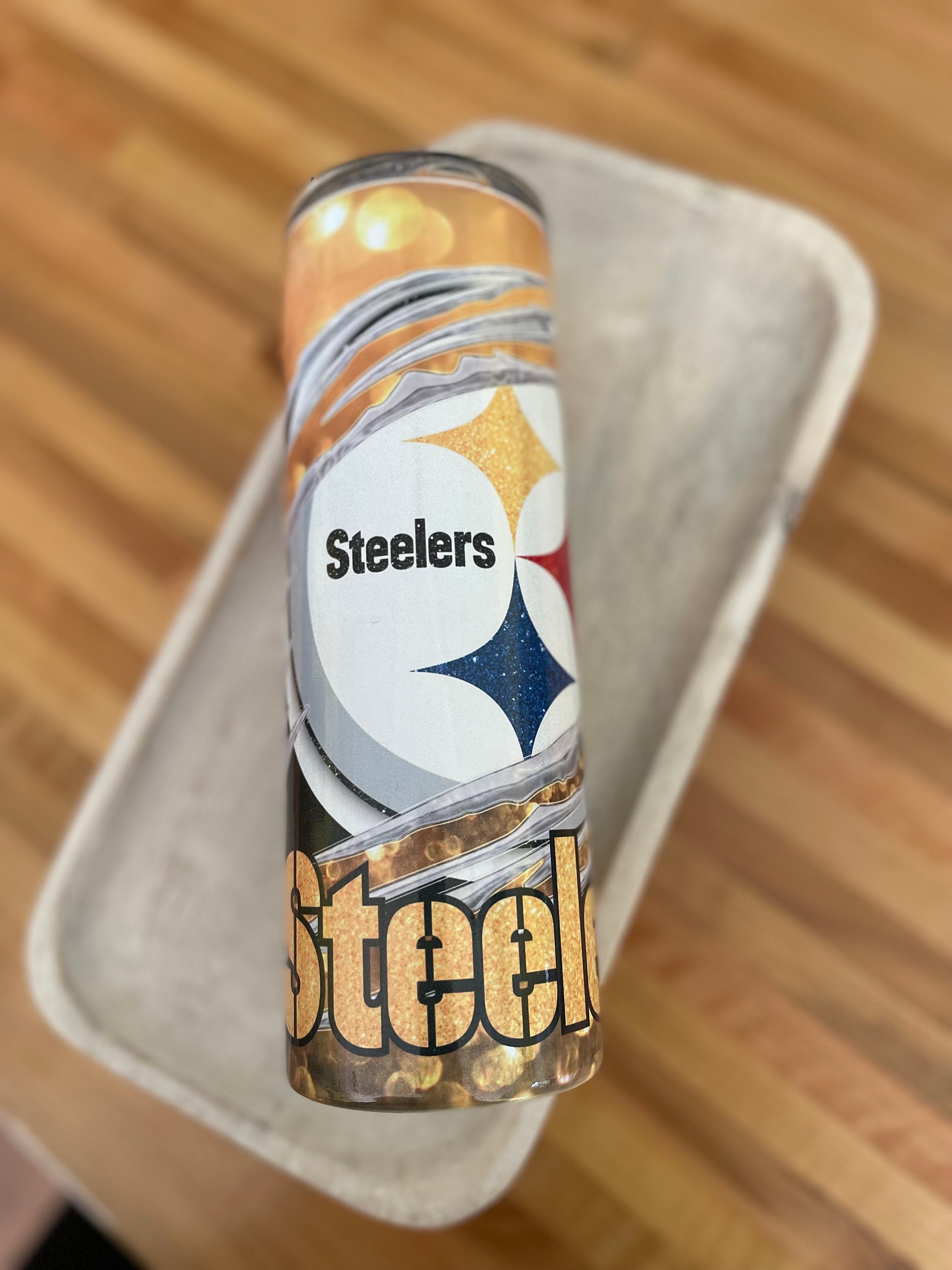 Pittsburg Steelers Inspired 20oz Stainless Steel Metal Tumbler 