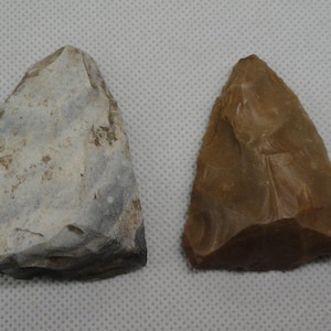 2 Nice Authentic Clear Fork Gouges Found in Missouri / Artifact / Relic / Arrowhead