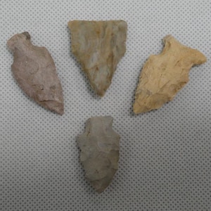 Nice Group Of 4 Authentic Arrowheads found In Ohio / Artifact / Relic / Arrowhead