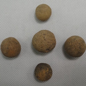 5 Nice Authentic Clay Balls found In Ohio / Artifact / Relic / Arrowhead