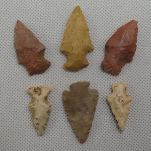 6 Very Nice Arrowheads Found In Missouri / Artifact / Relic / Arrowhead