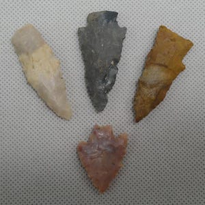 Nice Group Of 4 Authentic Arrowheads found In Ohio / Artifact / Relic / Arrowhead