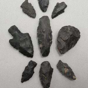 9 Nice Authentic Coshocton Arrowheads Found In Ohio / Artifact / Relic / Arrowhead