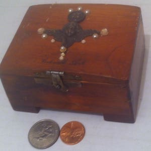 Vintage Wooden Hand Made Box, Stash Box, Storage Box, 1969, Quality Made Box, Batesville, Ark, Accents, 4 x 3 x 2