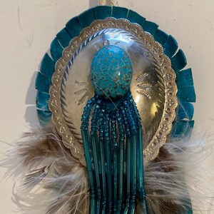 Vintage Metal, Leather and Turquoise Bolo Tie, Country & Western, Quality, Really Nice Design, Fashion, Artistic, Nice