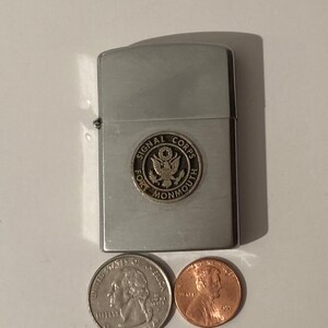 Vintage Metal Lighter, Signal Corps Fort Monmouth, Crest-Craft, Made in Japan, Cigarettes, More