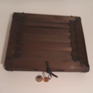 Vintage Wooden Storage Box, Stash Box, 10&quot; x 9&quot; x 2&quot;, Bamboo Box, 9 Compartment Box, Dresser Decor, Table Display, Shelf Display