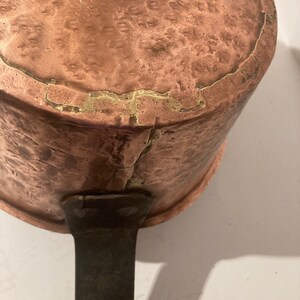 Vintage Metal Copper Cooking Pan, 15&quot; Long and 8 1/2&quot; x 6&quot; Pot Size, Quality, Heavy Duty, Kitchen Decor, Hanging Display