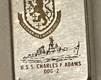 Vintage Metal Zippo, U.S.S. Kitty Hawk CV-63, Aircraft Carrier