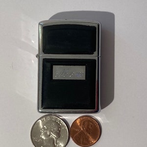Vintage Metal Zippo, Black and Chrome, Mom, Zippo, Made in USA, Cigarettes, More