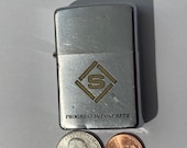 Vintage Metal Zippo Lighter, Progress in Concrete, Nice, Zippo, Made in USA, Cigarettes, More