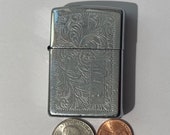Vintage Metal Zippo Lighter, W.A.B., Double Sided Embossed, Nice, Zippo, Made in USA, Cigarettes, More