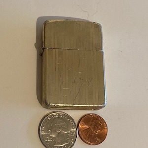 Vintage Metal Lighter, Lots of Scratches, Made in USA, Nice Lighter, Shelf Display, Cigarette, Cigar, Tobacco