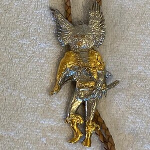 Vintage Metal Bolo Tie, Brass, Shriners, Nice Big Heavy Design, Nice Western Design, 4 1/2&quot; x 2&quot;, Quality, Heavy Duty, Made in USA