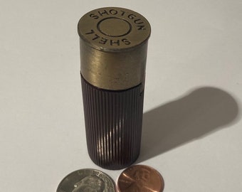 Vintage Metal Lighter, 12 Gauge Shell, Cigarettes, More