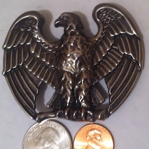 Vintage Metal Belt Buckle, American Bald Eagle, Avon, Shelf Display
