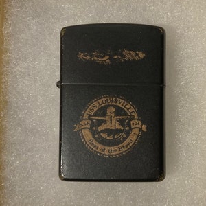 Zippo de metal vintage, EE.UU. Louisville SSN-724, Submarino, Armada, Comando
