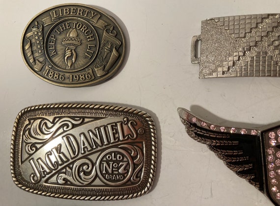 Vintage Lot of 13 Belt Buckles, Four Leaf Clover,… - image 5