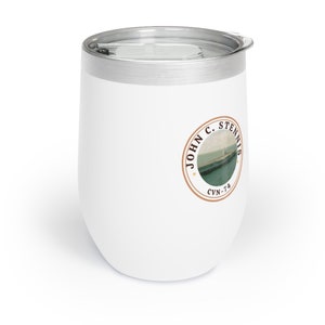 USS John C. Stennis CVN-74, United States Ships POD Chill Wine Tumbler
