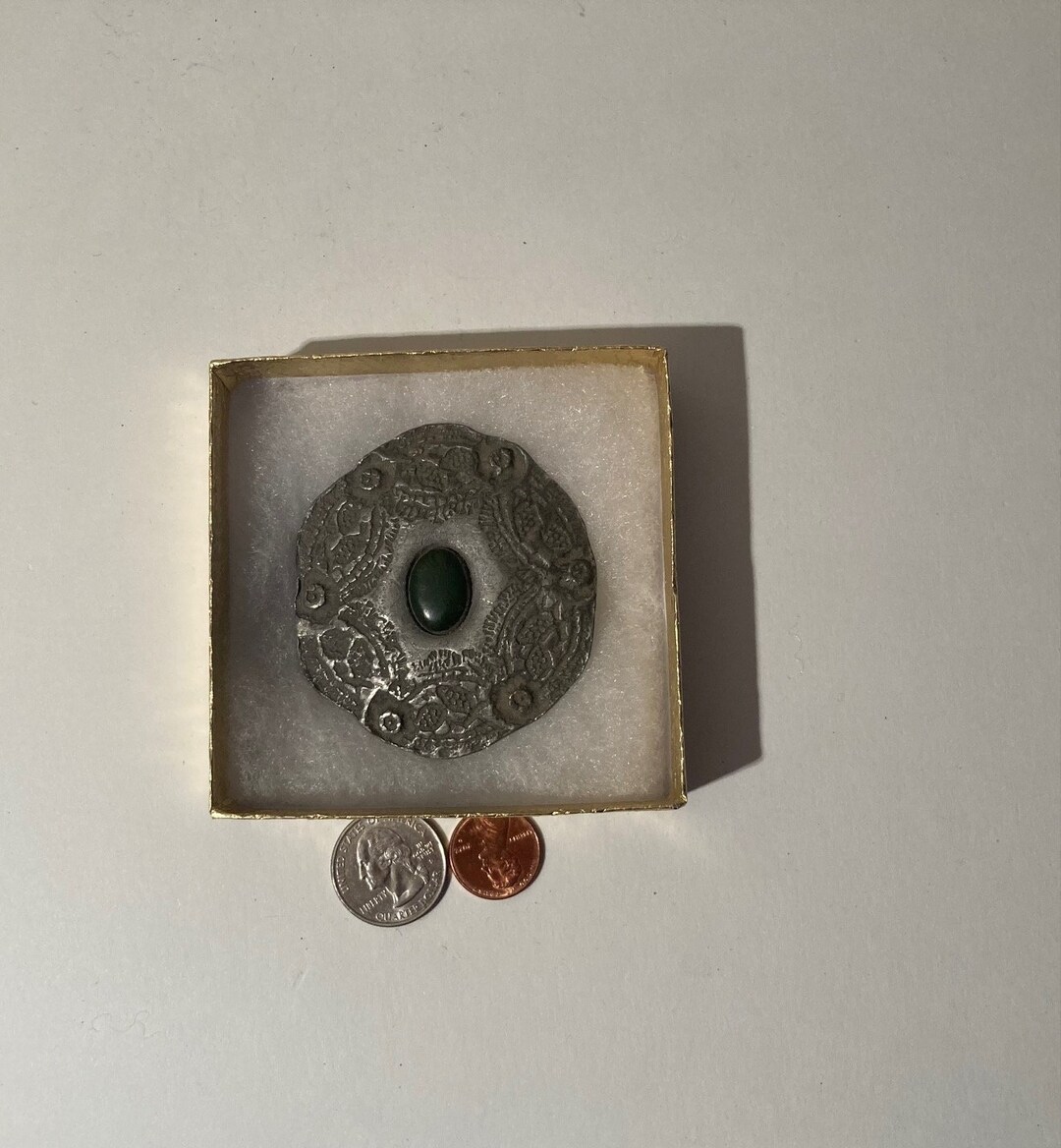 Vintage Metal Belt Buckle, Lynne Dorsch, Nice Quality Stone  display picture 1