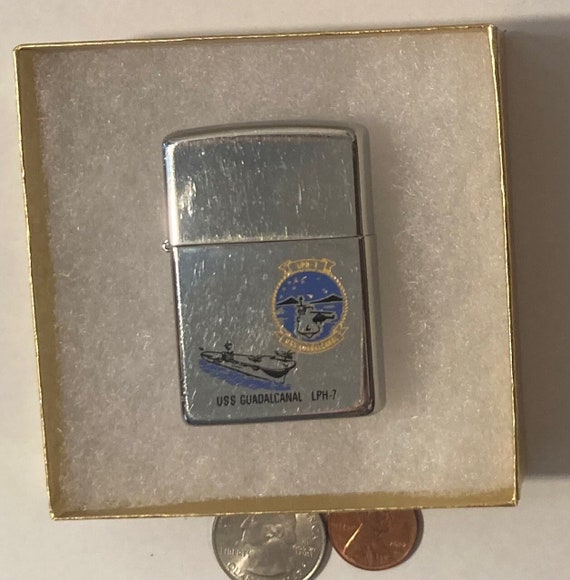 Vintage Metal Zippo, U.S.S. Guadalcanal LPH-7, Amphibious Assault