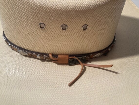 Vintage Cowboy Hat, White, Larry Mahan Hat Collec… - image 3