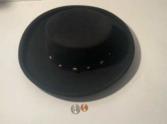 Vintage Cowboy Hat Style, Black, Bollman Hat, Nic… - image 2