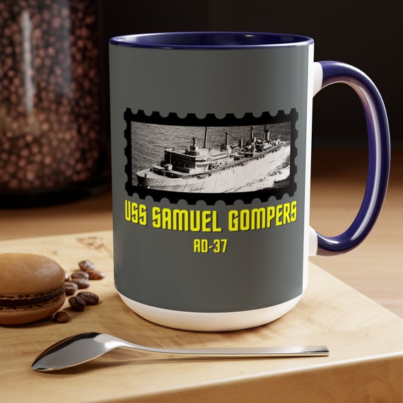 Retro Boater in Red/Grey outline Mug 11oz Retro Boater in Red/Grey outline Mug 11oz