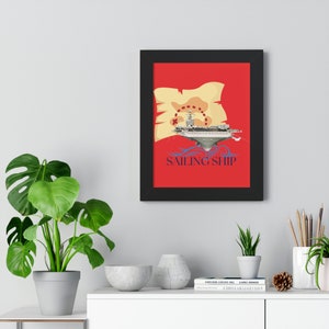 USN POD Navy Ship  Framed Vertical Poster