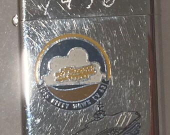ZIPPO USS KITTY HAWK CV-63 VINTAGE 1983 SLIM LIGHTER W