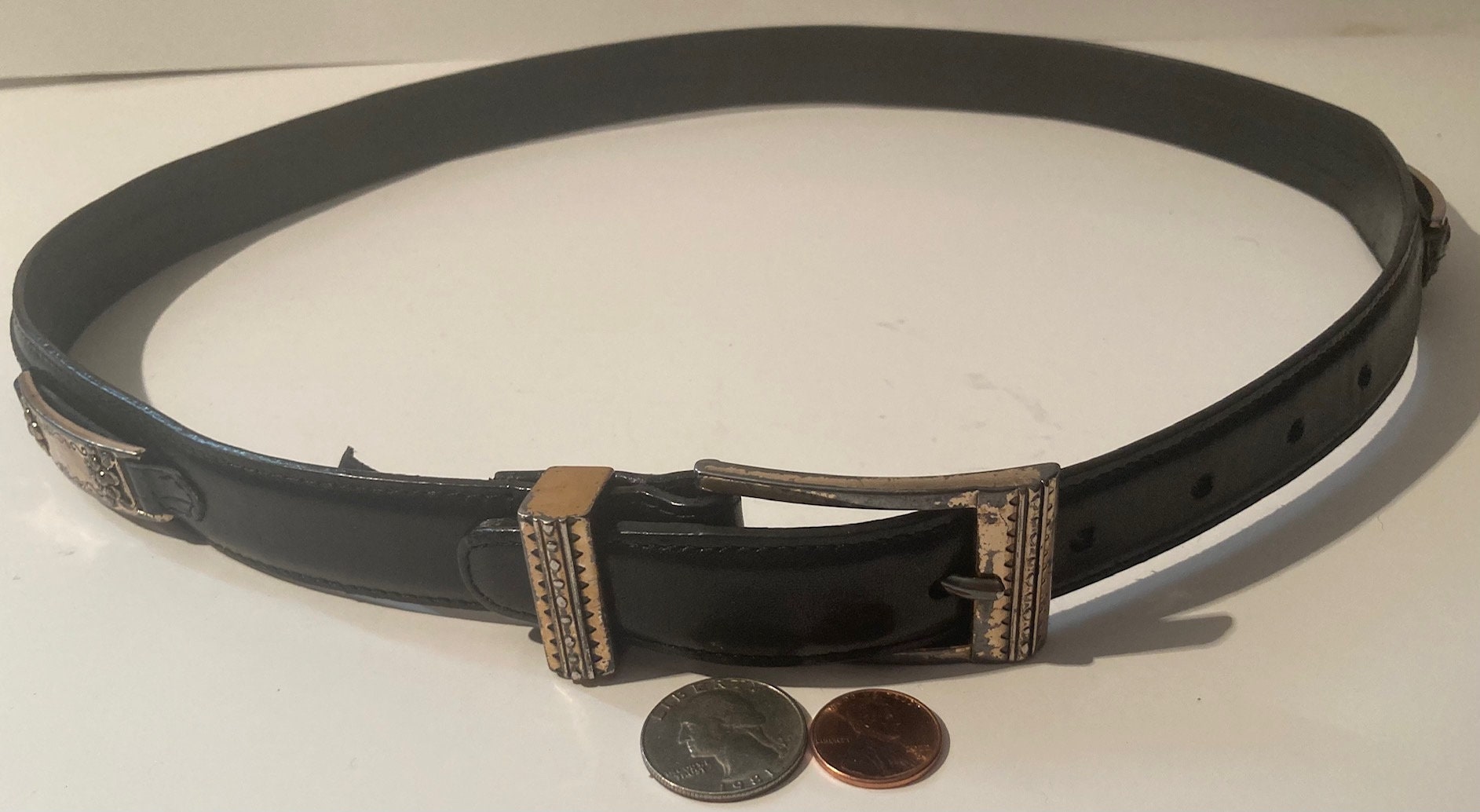 Vintage Leather Belt and Buckle, Brighton, Really Nice  display picture 1