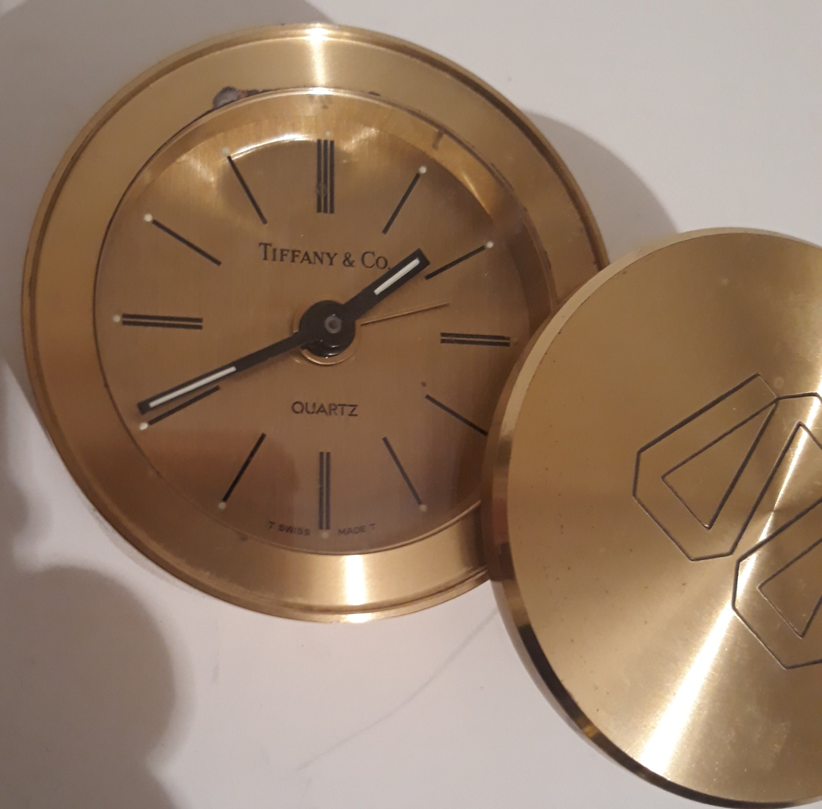Tiffany & Co., Pendulette de voyage or, Gold travel clock