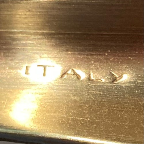 Vintage Copper and Brass Metal Frying Pan, Made in Italy, 15