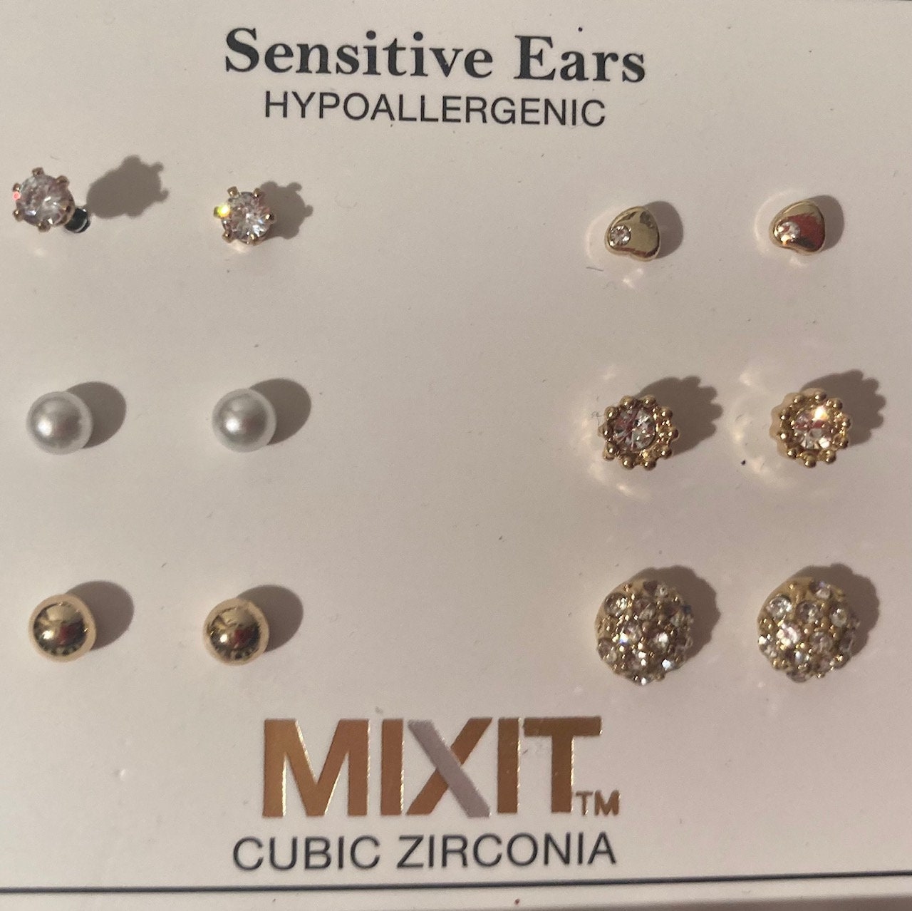 Mixit Hypoallergenic 6 Pair Earring Set
