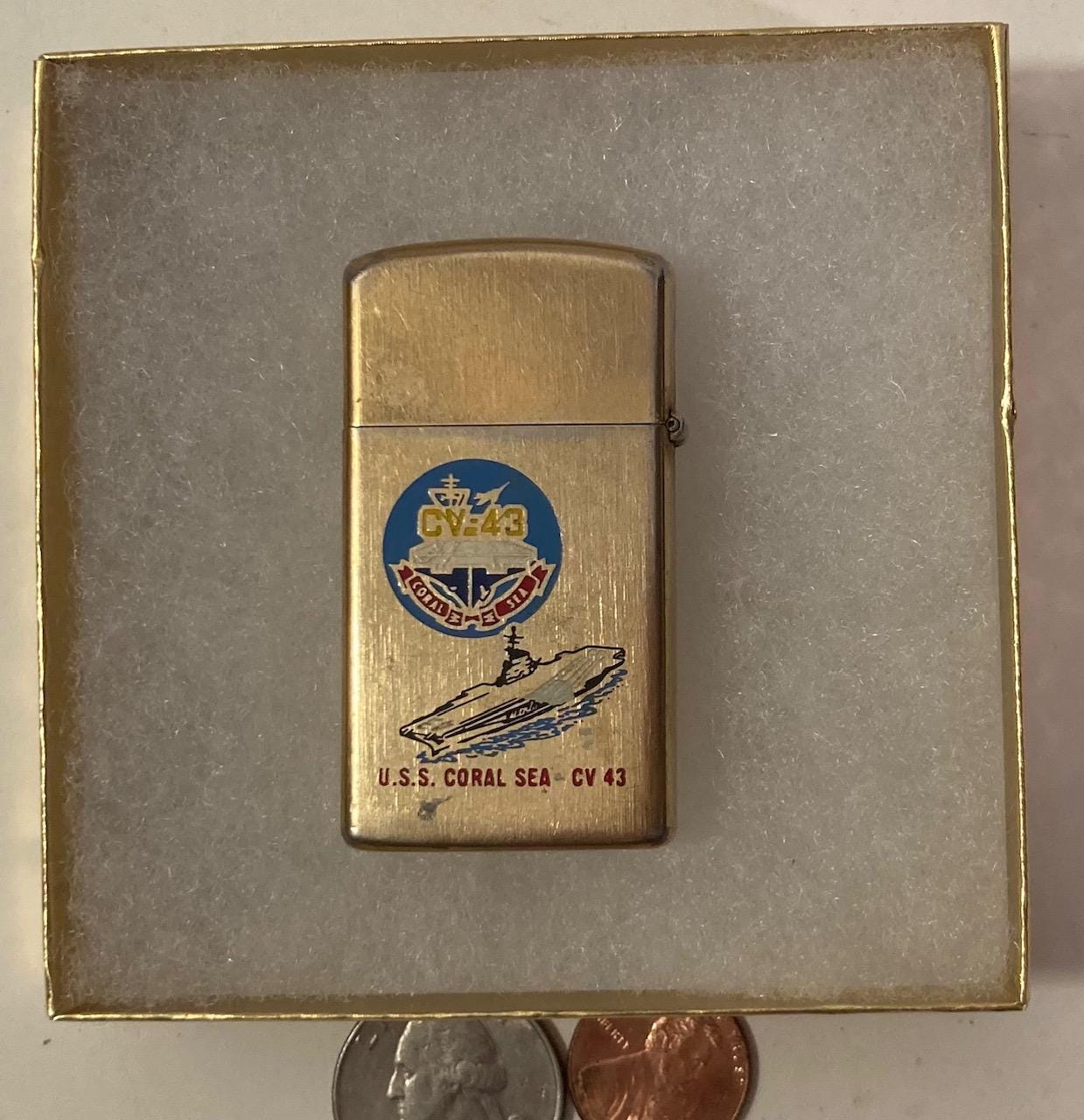 Vintage Metal Zippo, U.S.S. Coral Sea, CV-43, Aircraft Carrier Ship, Navy, Command Lighter, Officers Brass Lighter, Nice Back Side, Zippo - Etsy Vintage Metal Zippo, U.S.S. Coral Sea, CV-43, Aircraft Carrier Ship, Navy, Command Lighter, Officers Brass Lighter, Nice Back Side, Zippo - Etsy