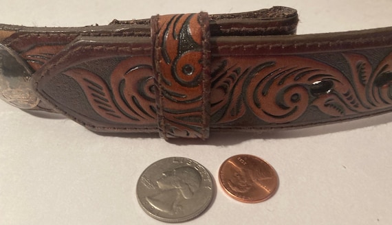 Nocona Silver Belt with Intricate Design s-l400.jpg main image 2
