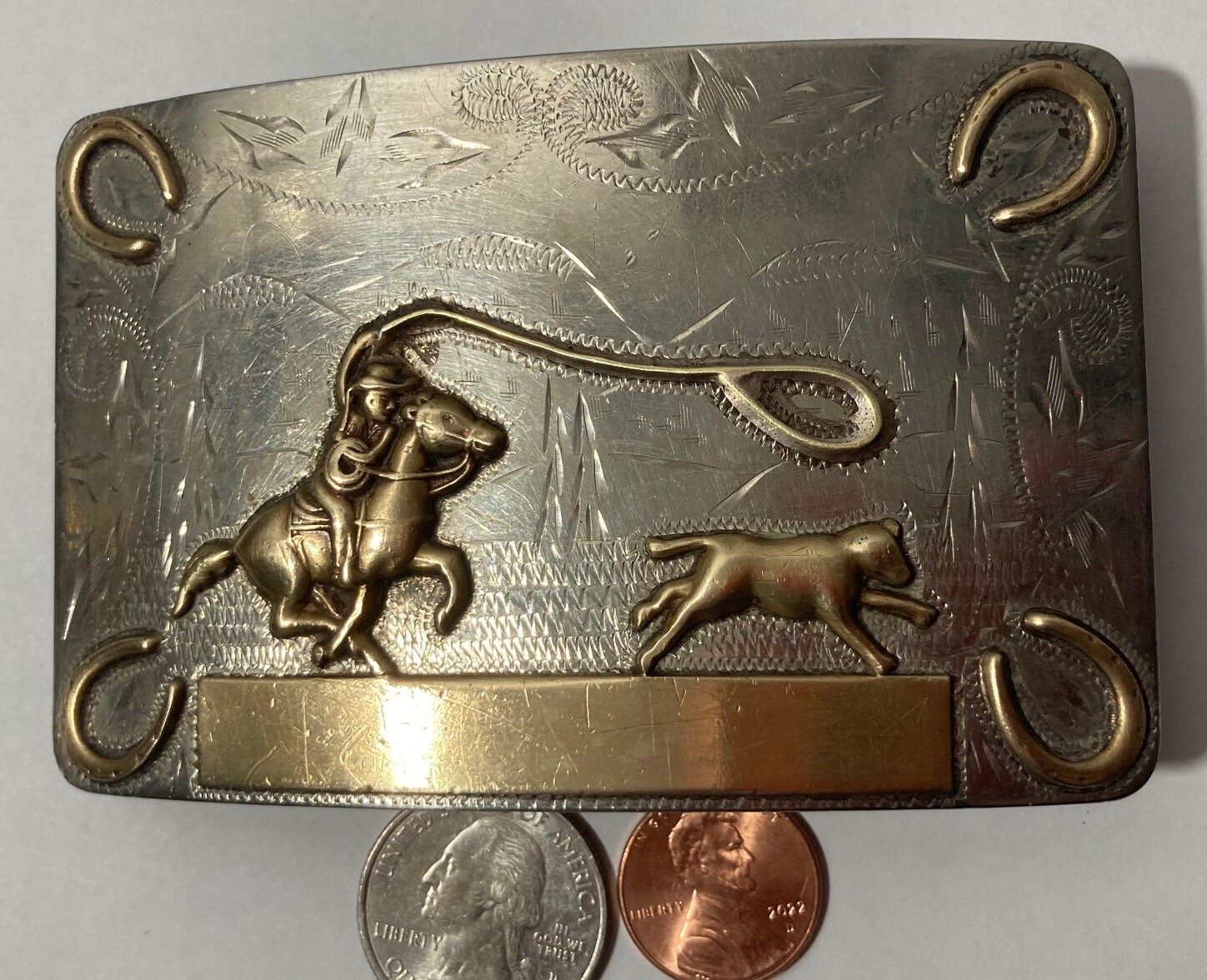 RICARDO NICKEL SILVER BRONCE TRIM Western Bull Head Belt Buckle Belt, A Buckle, Western, Bull Rider, Ricardo Attribution  main image 4
