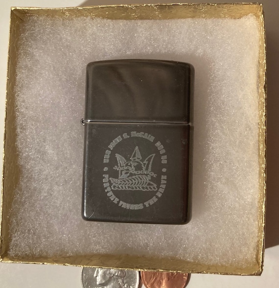 Vintage Metal Zippo, U.S.S. John S. Mccain DDG-56. Destroyer Ship 