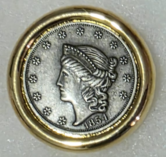 Vintage Metal Belt Buckle, Brass Paquette Belt Buckle With  display picture 2