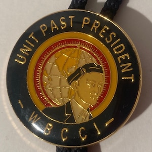 Vintage Metal Bolo Tie, WBCCI, Unit Past President, Western Wear, Quality, Heavy Duty, Cowboy, Fashion, Shelf Display, Collectible