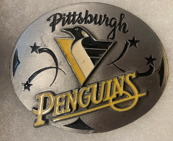 Vintage Metal Belt Buckle, Pittsburgh Penguins, N… - image 1