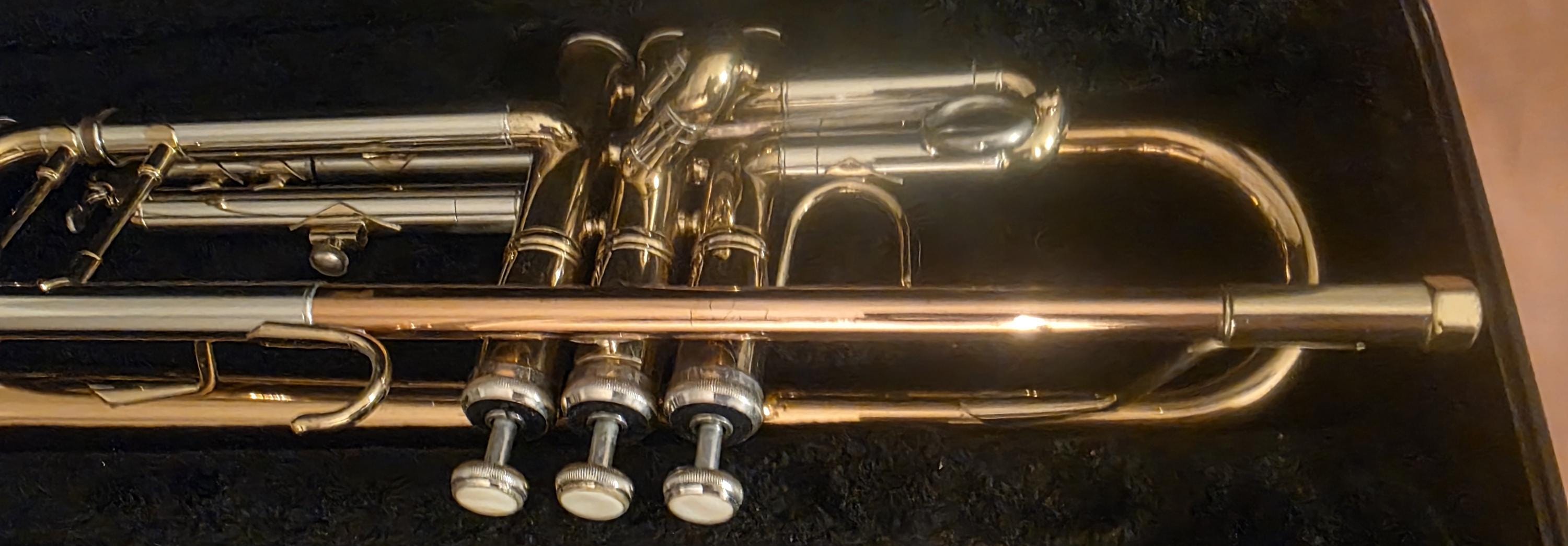 Vintage Musical Instrument, Trumpet, Anthem, in Case, Music, Notes ...