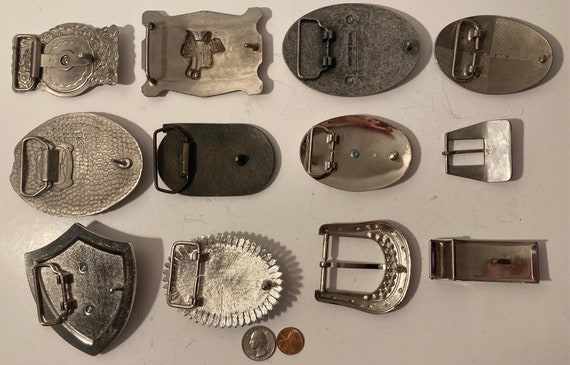 Vintage Lot of 12 Nice Western Style Belt Buckles… - image 9