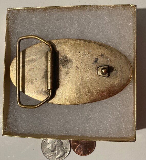 Vintage Stanton Energy‎ Center Synergist  Award Buckle \'87 Vintage Metal Belt Buckle, Brass, Synergist, Curtis H  main image 4