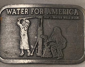 Water for America National Water Well Association Metal Belt  display picture 1